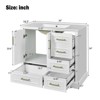 INFURNIC Vanity Tables, Elegant Compact Bathroom Vanity with Ample Storage for Small Spaces and Easy Maintenance, White, 18.3"*24"*34.3" - 3 of 4