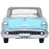 1957 Oldsmobile 88 Convertible (Top-Up) Banff Blue and Alcan White w/White 1/87 (HO) Scale Diecast Model Car by Oxford Diecast - 3 of 4