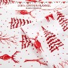 4Pcs Soft Microfiber Bed Sheet Set with 16in Deep Pocket Fitted Sheet, Flat Sheet, 2 Pillowcases, Winter Holiday, Red Deer & Christmas Tree - 4 of 4