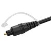 Monoprice Digital Optical Audio Cable - 6 Feet - TosLink to Mini TosLink Male/Male, 5.0mm Outside Diameter, Gold plated ferrule - 2 of 4