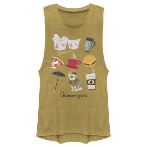 Juniors Womens Gilmore Girls Iconic Icons Festival Muscle Tee - 1 of 4