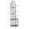 TOBILI 4-Tier Corner Bookshelf, Modern Style, Plant Stand with Metal Frame - 3 of 4