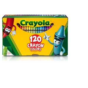 Crayola 120ct Crayon Set with Crayon Sharpener: Multicolor, Non-Toxic, Ages 3+, Includes Sharpener, Choking Hazard Warning - 1 of 4