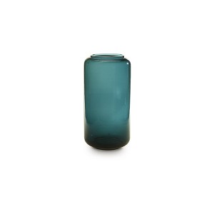 Signature Design by Ashley Inisland 12" Glass Vase, Teal Blue Coastal Decor - 1 of 4