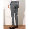 Lars Amadeus Men's Slim Fit Business Flat Front Stripes Chino Trousers - 3 of 4