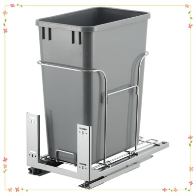 Garbage Waste Recyling Bin with Full Extension Slides, Space-Saving Design
