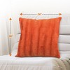 Cheer Collection Luxurious Faux Fur Throw Pillows Set of 2 - Rust (26" x 26") - 3 of 4