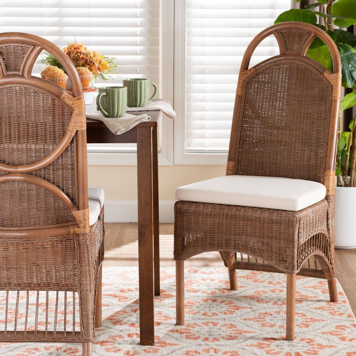 bali & pari Raya Natural Rattan Dining Chair Brown - thumbnail 8