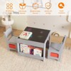 GustoWave Kids Art Table and Chair Set,3 in 1 Activity Table with 2 Chairs, Toddlers Craft Table Art Desk for Home Daycare Playroom - 2 of 4