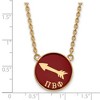 Black Bow Jewelry 14k Yellow Gold Plated Sterling Silver Pi Beta Phi Greek Life Necklace 18 Inch - 2 of 4