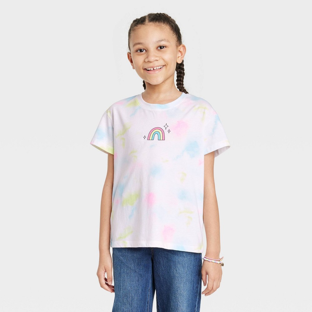 Girls' Tie-Dye Short Sleeve T-Shirt - Cat & Jack L, MultiColored