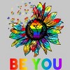 Adult Design By Humans Be You Sunflower Power Fist Pride Rainbow By Legato Tendo T-Shirt - 2 of 2