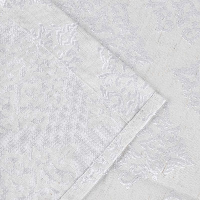 Vintage Venetian Damask Jacquard Embroidered Curtains, Set of 2 by Blue Nile Mills, 5 of 7