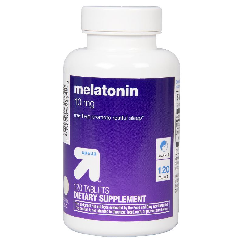 Melatonin 10mg Tablets - 120ct - up &#38; up&#8482;, 1 of 5
