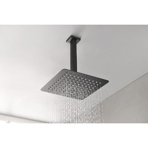 PAGED High Pressure Rain Shower Head Fixed Shower Head with Thin Showerhead and Self-Clean Nozzles for Bathroom, Locker Room - 1 of 4
