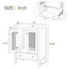 24" Bathroom Vanity with Ceramic Basin, Two Doors and Drawers, Natural - ModernLuxe - 3 of 4