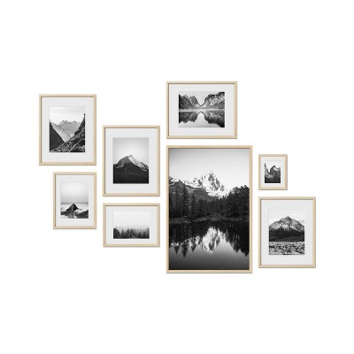 Haus and Hues Rye Gallery Wall Frame Set with Real Glass and Mat