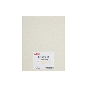 JAM Paper Parchment 65 lb. Cardstock Paper 8.5" x 11" Brown 250 Sheets/Ream (96700100B) - 1 of 4