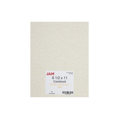 JAM Paper Parchment 65 lb. Cardstock Paper 8.5" x 11" Brown 250 Sheets/Ream (96700100B) - image 1 of 4