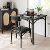 Dining Table Set for 2, Kitchen Table and Chairs for 2 with Upholstered Chairs, 3 Piece Dining Room Table Set - 3 of 4