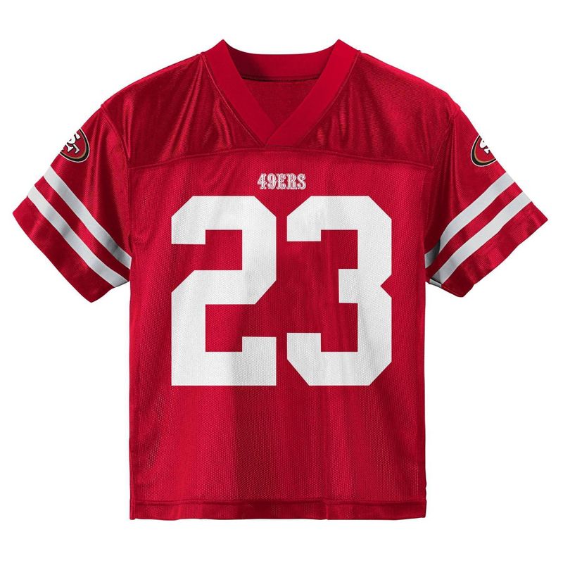NFL San Francisco 49ers Toddler Boys&#39; Short Sleeve McCaffrey Jersey, 2 of 4