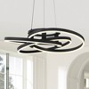 Possini Euro Design McKenna Sanded Black Pendant Light 26 1/2" Wide Modern Ribbon LED Fixture for Dining Room House Kitchen Island - 2 of 4