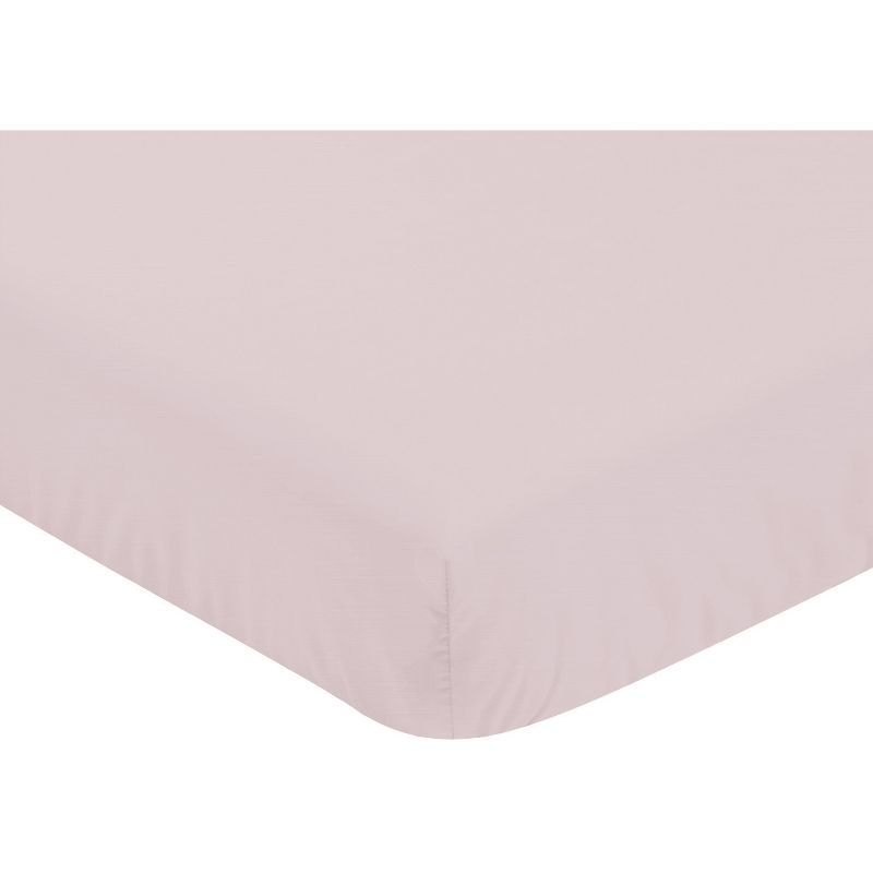 Sweet Jojo Designs Girl Baby Fitted Crib Sheet Desert Sun Collection Solid Mauve, 3 of 7