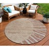 Orange Copper And Terra Cotta Abstract Washable Indoor Outdoor Area Rug - 2 of 4