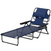 Outsunny 4-level Reclining Back Outdoor Chaise Lounge Chair, Reading Hole Include Tanning Chair - 4 of 4