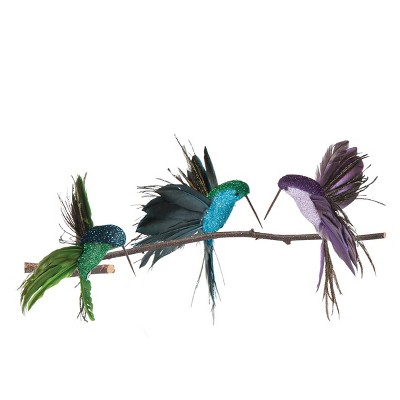 Gallerie II Hummingbird In Flight Clip Ornament, Set of 3