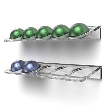 Galvanox Nespresso Vertuo Pod Lucite Organizer – 2 Pack - Great for Office, Home, Conference Room and More! - Clear