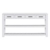 Stylish Entryway Console Table with 4 Drawers and 2 Shelves, Vintage Minimalist Design for Entryways and Living Rooms - 4 of 4