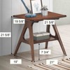FONTOI End Tables Accent Silm Side Morden Wooden End Table Round Tabletop, Special Design, for Living Room, Brown,21"*19"*21" - 3 of 4
