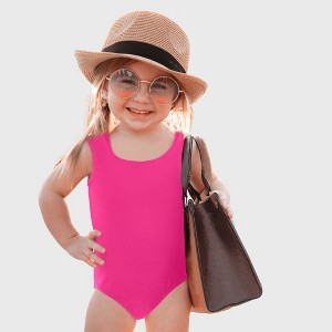 City Threads USA-Made Girls UPF 50+ One Piece Swimsuit - 1 of 4