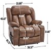 Coolbibila Large Power Lift Recliner Chair,Faux Leather Recliner Chair With Vibration Massage And Lumbar Heating,Stainless Steel Cup Holders - 4 of 4