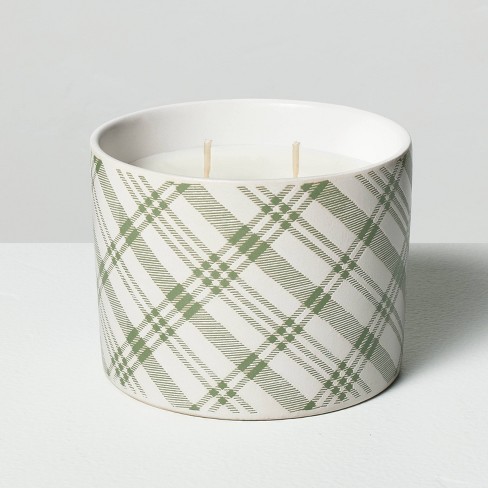 Plaid Ceramic Cypress & Pine 2-wick Jar Christmas Candle Light Green 11oz -  Hearth & Hand™ With Magnolia : Target