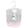 Hudson Baby Infant Girls Cotton Bibs, Girl Whimsical Dog, One Size - 2 of 4