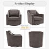 Lirago Gray 360 degrees Swivel Accent Chair Upholstered Fabric Leisure Armchair with Lumbar Pillow for Living Room 30.00 inch x34.20 inch x32.30 inch - 2 of 4