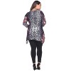 Women's Plus Size Paisley and Animal Print Scoop Neck Marlene Tunic - White Mark - 3 of 3