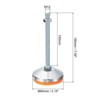 Unique Bargains Carbon Steel Non-Skid Adjustable Furniture Table Feet Leveling Feet 2 Pcs - 2 of 4