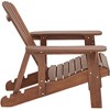 Teal Island Designs Fletcher Dark Wood Outdoor Reclining Adirondack Chairs Set of 2 - 4 of 4