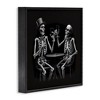 Stupell Industries Spooky Skeletons Cheers Framed Giclee Art, Black, 17" x 17" - 2 of 4