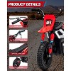 24V Electric Dirt Bike with Rear Wheel Suspension,350w Electric Motorcycle Up to 13.67Mile/h - 3 of 4