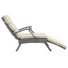 Modway Envisage Chaise Outdoor Patio Wicker Rattan Lounge Chair Light Gray Beige - 3 of 4