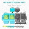 JDICTION Silicone Freezer Tray with Lid, 2-Pack Large Ice Cube Mold Makes 8 One-Cup Portions, Oven & Dishwasher Safe - 3 of 4