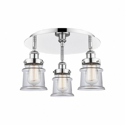 Canton - 3 Light Flush Mount In Industrial Style-9 Inches Tall and 17 Inches Wide