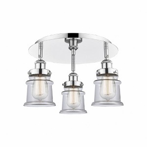 Canton - 3 Light Flush Mount In Industrial Style-9 Inches Tall and 17 Inches Wide - 1 of 1