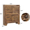 Narrow Shoe Cabinet with 2 Flip Drawers,Freestanding Hidden Slim Shoe Organizer Cabinet with Hooks for Foyer, Hallway Entryway Living room - 2 of 4