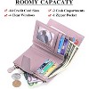 BEAFUP Women's Genuine Leather Wallet,Compact Size Wallet, RFID Blocking,with 14 Slots and 2 Zippered Pockets & Zipper Coin Pouch - 4 of 4