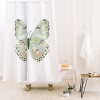 Deny Designs Agnes 91 Exquisite Light Green Butterfly Shower Curtain - 2 of 2